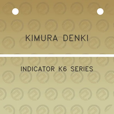 kimura-denki-indicator-k6-series