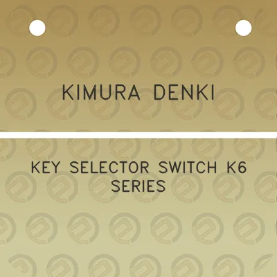 kimura-denki-key-selector-switch-k6-series