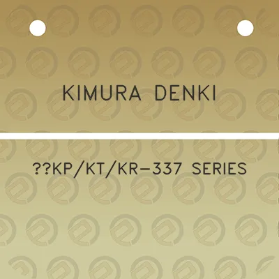 kimura-denki-kpktkr-337-series