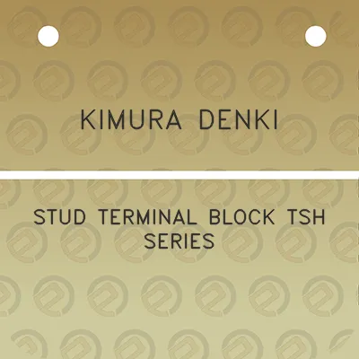 kimura-denki-stud-terminal-block-tsh-series