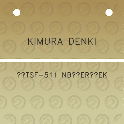 kimura-denki-tsf-511-nberek