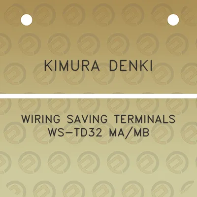 kimura-denki-wiring-saving-terminals-ws-td32-mamb