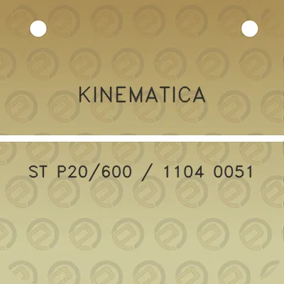 kinematica-st-p20600-1104-0051