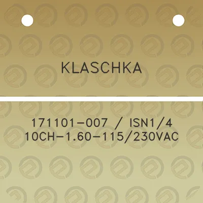 klaschka-171101-007-isn14-10ch-160-115230vac