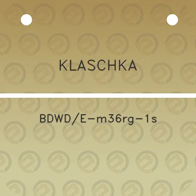 klaschka-bdwde-m36rg-1s