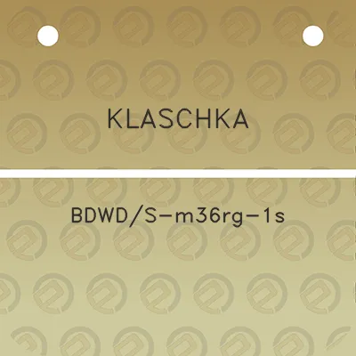 klaschka-bdwds-m36rg-1s