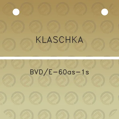 klaschka-bvde-60as-1s