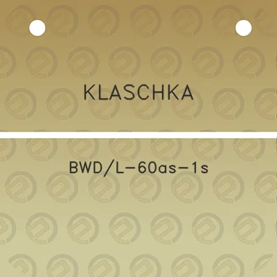 klaschka-bwdl-60as-1s