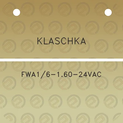 klaschka-fwa16-160-24vac