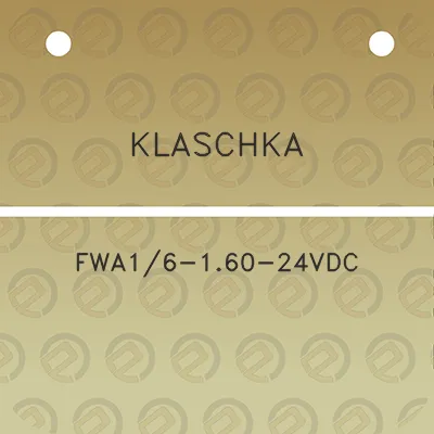 klaschka-fwa16-160-24vdc