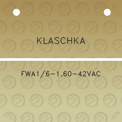 klaschka-fwa16-160-42vac