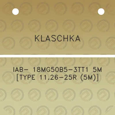 klaschka-iab-18mg50b5-3tt1-5m-type-1126-25r-5m