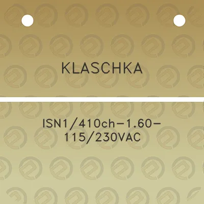 klaschka-isn1410ch-160-115230vac