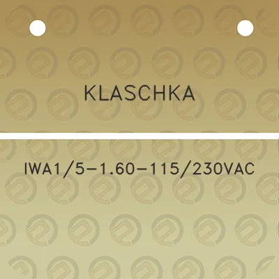 klaschka-iwa15-160-115230vac