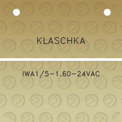 klaschka-iwa15-160-24vac