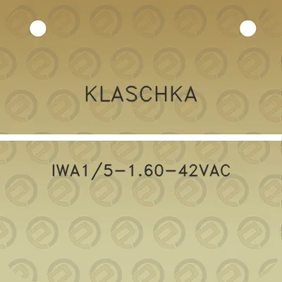 klaschka-iwa15-160-42vac