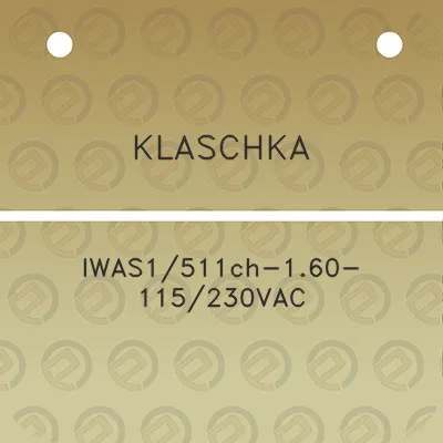 klaschka-iwas1511ch-160-115230vac