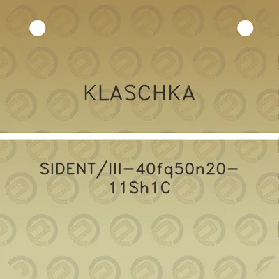 klaschka-sidentiii-40fq50n20-11sh1c