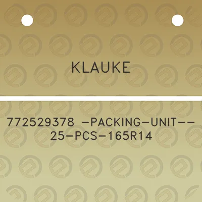 klauke-772529378-packing-unit-25-pcs-165r14