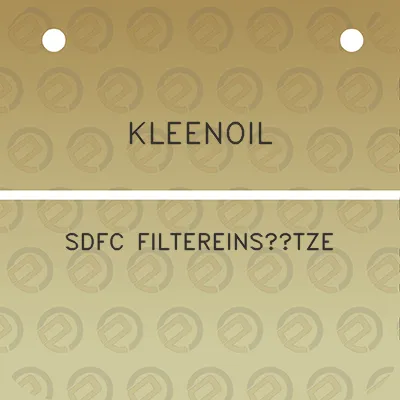 kleenoil-sdfc-filtereinsatze