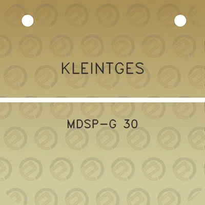 kleintges-mdsp-g-30