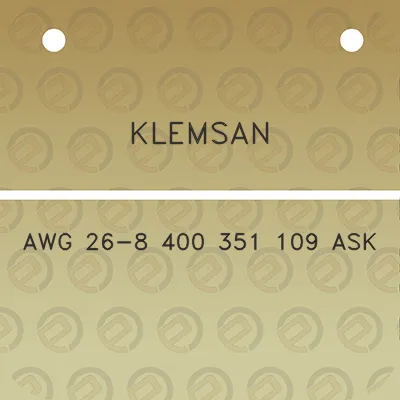 klemsan-awg-26-8-400-351-109-ask