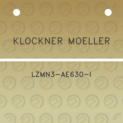 klockner-moeller-lzmn3-ae630-i