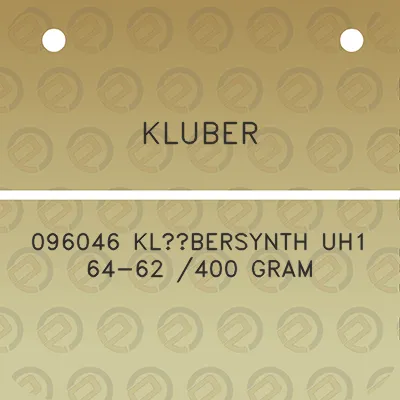 kluber-096046-klubersynth-uh1-64-62-400-gram