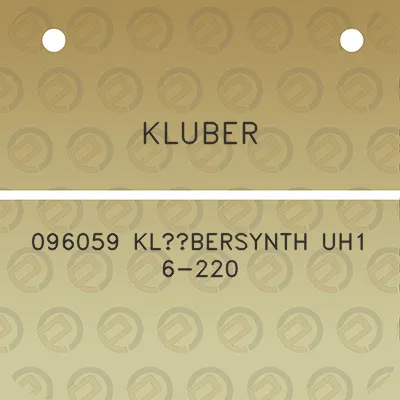 kluber-096059-klubersynth-uh1-6-220