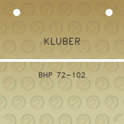 kluber-bhp-72-102