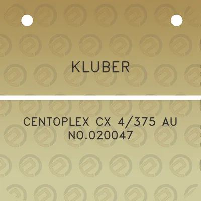 kluber-centoplex-cx-4375-au-no020047