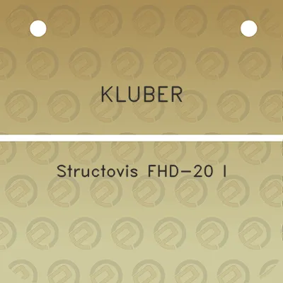 kluber-structovis-fhd-20-l