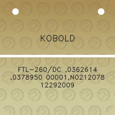 kobold-ftl-260dc-0362614-0378950-00001n0212078-12292009