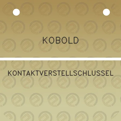 kobold-kontaktverstellschlussel