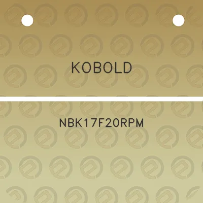 kobold-nbk17f20rpm