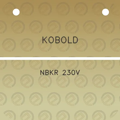 kobold-nbkr-230v