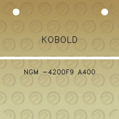 kobold-ngm-4200f9-a400