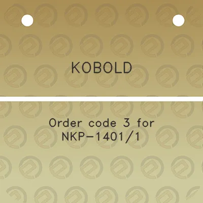 kobold-order-code-3-for-nkp-14011