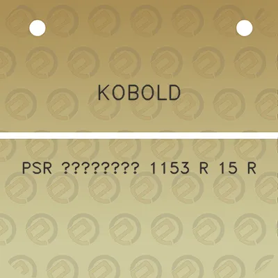 kobold-psr-a-1153-r-15-r