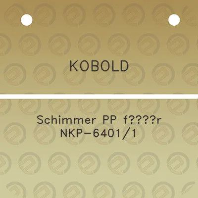 kobold-schimmer-pp-fa14r-nkp-64011