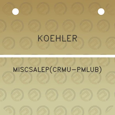 koehler-miscsalepcrmu-pmlub