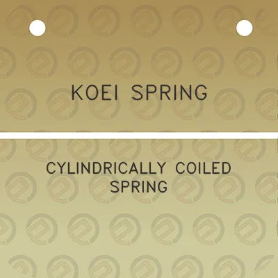 koei-spring-cylindrically-coiled-spring