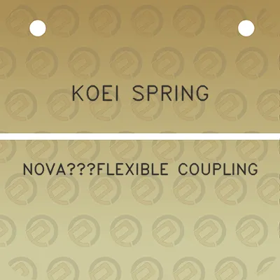 koei-spring-novaflexible-coupling