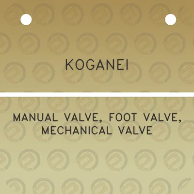 koganei-manual-valve-foot-valve-mechanical-valve