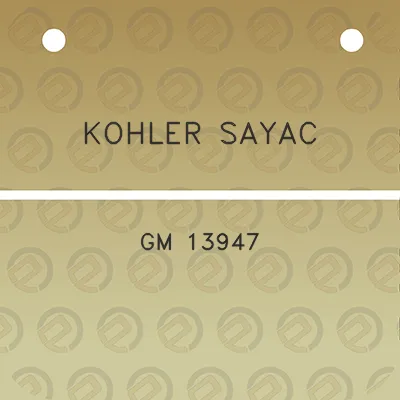 kohler-sayac-gm-13947