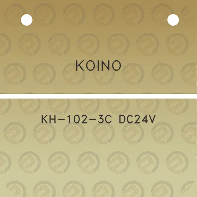 koino-kh-102-3c-dc24v