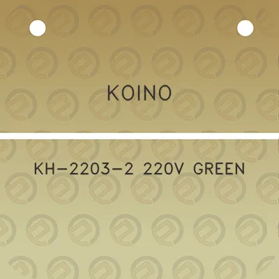 koino-kh-2203-2-220v-green