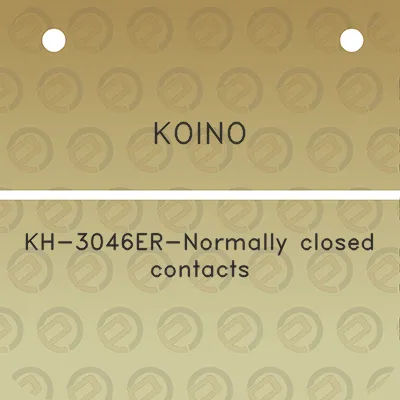 koino-kh-3046er-normally-closed-contacts