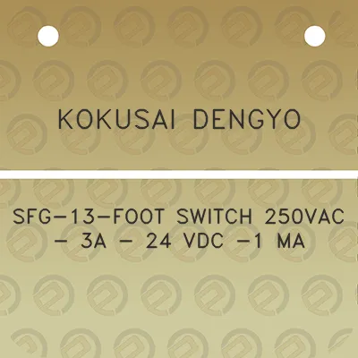 kokusai-dengyo-sfg-13-foot-switch-250vac-3a-24-vdc-1-ma