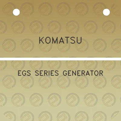 komatsu-egs-series-generator